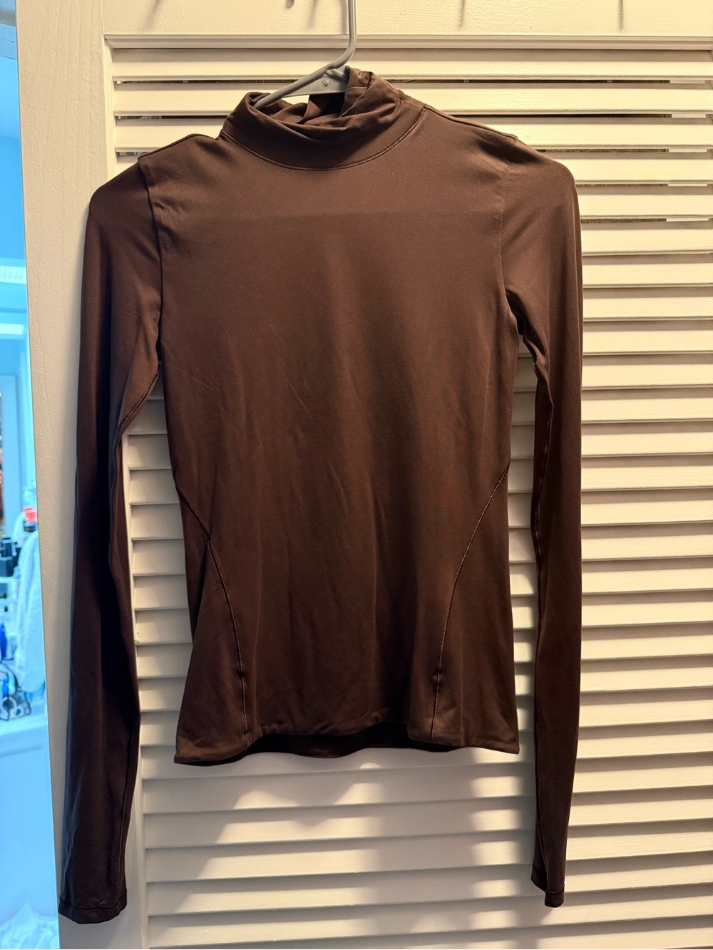 Lululemon Brown Mock Neck Long Sleeve Top XS